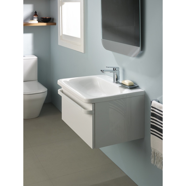Immagine di Ideal Standard TONIC II lavabo top 60 cm monoforo, senza troppopieno, colore bianco K083701