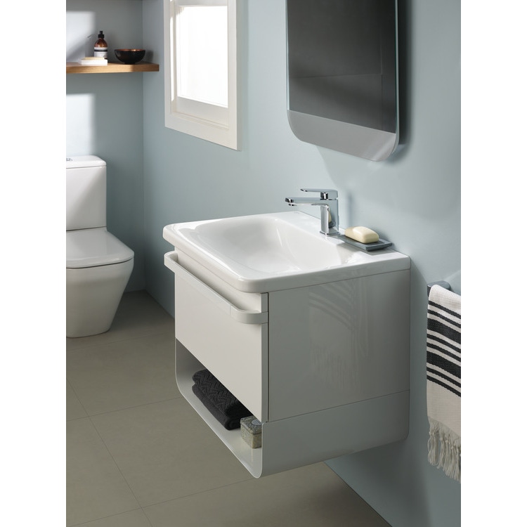 Immagine di Ideal Standard TONIC II lavabo top 60 cm monoforo, senza troppopieno, colore bianco K083701