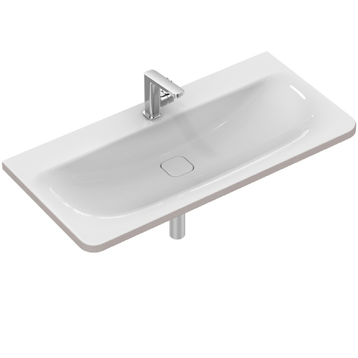 Immagine di Ideal Standard TONIC II lavabo top 100 cm monoforo, senza troppopieno, colore bianco K086201