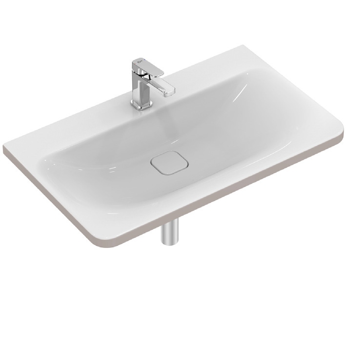 Immagine di Ideal Standard TONIC II lavabo top 80 cm monoforo, senza troppopieno, colore bianco K083901