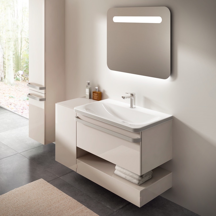 Immagine di Ideal Standard TONIC II lavabo top 80 cm monoforo, senza troppopieno, colore bianco K083901