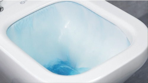 Immagine di Ideal Standard TONIC II vaso sospeso AquaBlade®, completo di sedile slim a sgancio rapido, colore bianco K316601