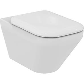 Immagine di Ideal Standard TONIC II vaso sospeso AquaBlade®, completo di sedile slim a chiusura rallentata, colore bianco K316701