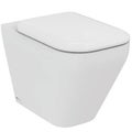 Immagine di Ideal Standard TONIC II vaso a pavimento filo parete AquaBlade®, completo di sedile slim a sgancio rapido, colore bianco K317201
