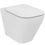 Immagine di Ideal Standard TONIC II vaso a pavimento filo parete AquaBlade®, completo di sedile slim a sgancio rapido, colore bianco K317201