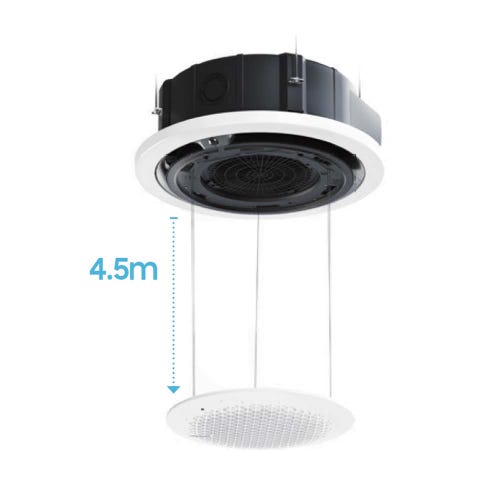 Immagine di Samsung Pannello Auto-motion con sollevamento automatico circolare bianco per CASSETTA 360° PC6EUXMAN