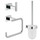 Grohe Essentials Cube  Set accessori (3 in 1) per bagni di esercizi pubblici, finitura cromata, fissaggio nascosto 40757001