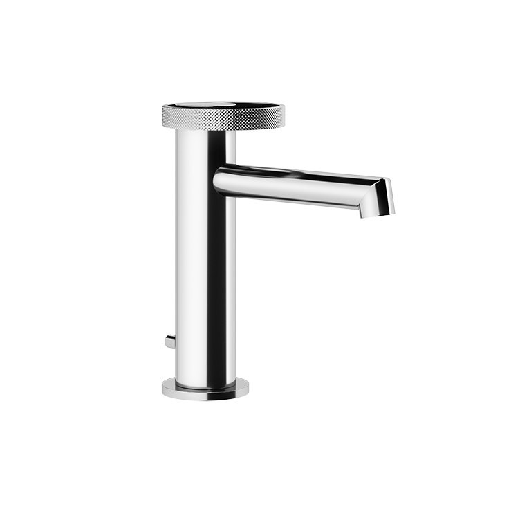 Immagine di Gessi ANELLO miscelatore lavabo H.17 cm con scarico, con flessibili di collegamento, finitura nickel PVD 63301#720