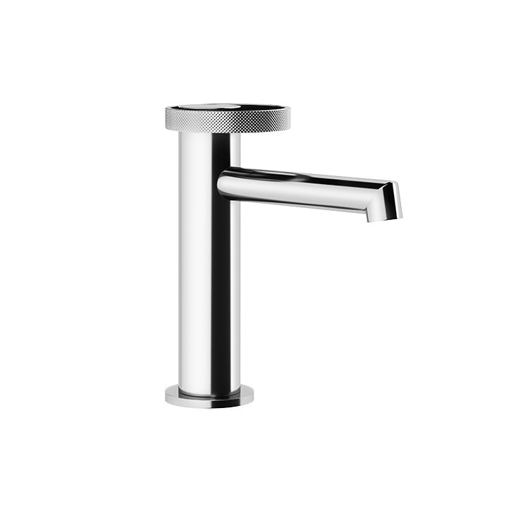 Immagine di Gessi ANELLO miscelatore lavabo H.16 cm senza scarico, con flessibili di collegamento, finitura finox brushed nickel 63302#149