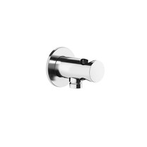 Bossini INC002000075005 ACCIAIO INOX supporto doccia in acciaio, con presa  acqua, finitura inox