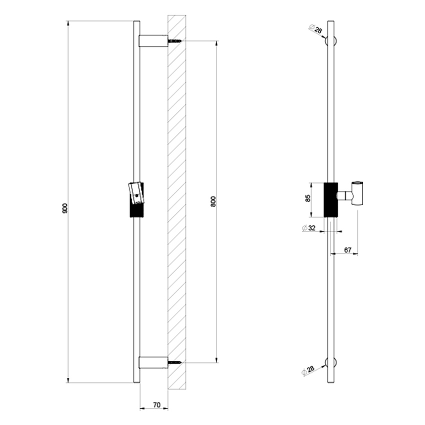 Immagine di Gessi ANELLO asta saliscendi, finitura aged bronze 63485#187