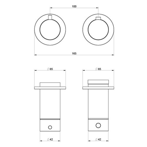 Immagine di Gessi SHOWER miscelatore termostatico per doccia, a parete, 1 uscita, senza corpo incasso, finitura cromo 63331#031