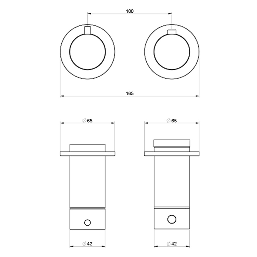 Immagine di Gessi SHOWER miscelatore termostatico per doccia, a parete, 1 uscita, senza corpo incasso, finitura cromo 63331#031