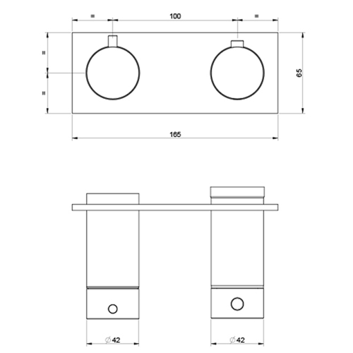 Immagine di Gessi SHOWER miscelatore termostatico per doccia, a parete, 1 uscita, senza corpo incasso, finitura cromo 63332#031