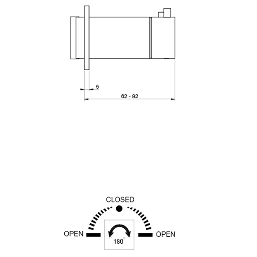 Immagine di Gessi SHOWER miscelatore termostatico per doccia, a parete, 2 uscite, senza corpo incasso, finitura cromo 63333#031