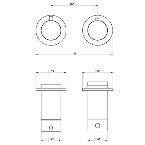 Immagine di Gessi SHOWER miscelatore termostatico per doccia, a parete, 2 uscite, senza corpo incasso, finitura cromo 63333#031