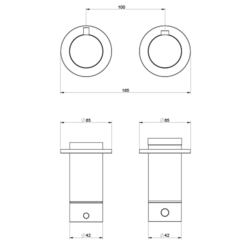 Immagine di Gessi SHOWER miscelatore termostatico per doccia, a parete, 2 uscite, senza corpo incasso, finitura cromo 63333#031