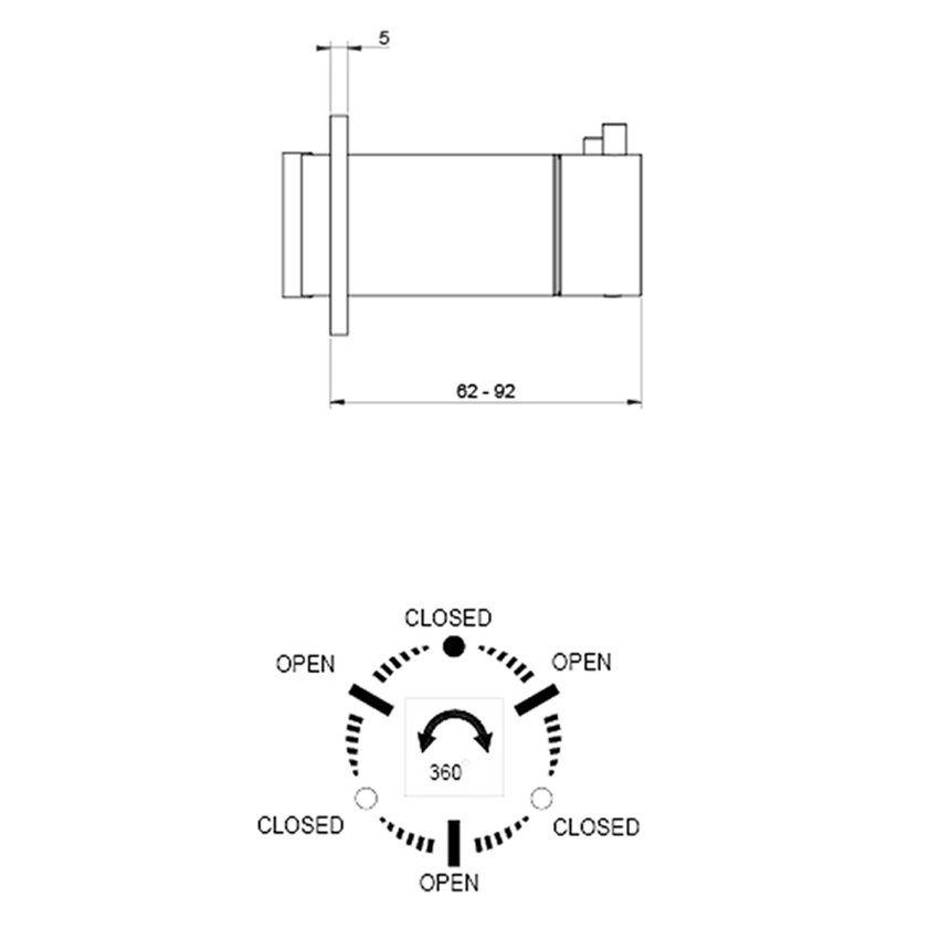 Immagine di Gessi SHOWER miscelatore termostatico per doccia, a parete, 3 uscite, senza corpo incasso, finitura cromo 63336#031