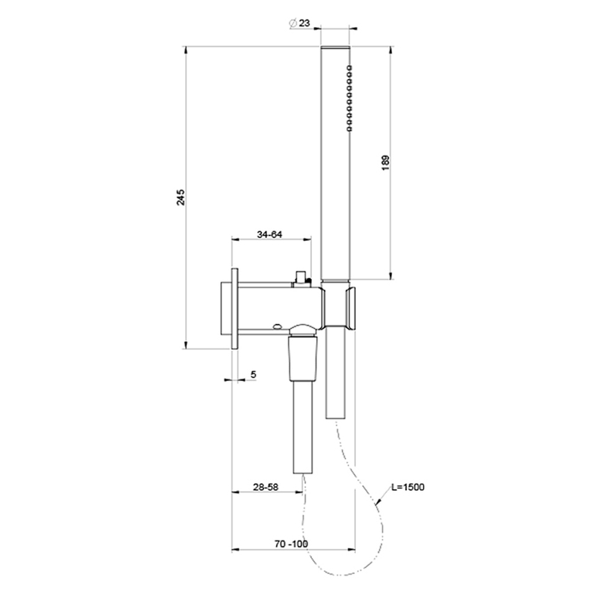Immagine di Gessi ANELLO miscelatore vasca, a parete, 2 uscite, senza corpo incasso, finitura copper PVD 63345#030
