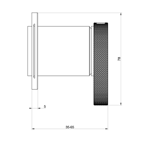 Immagine di Gessi ANELLO miscelatore a parete 1 uscita, senza corpo incasso, finitura copper PVD 63361#030