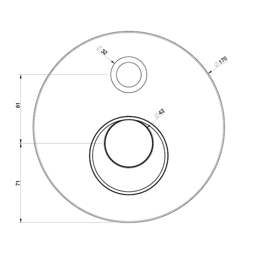 Immagine di Gessi ANELLO miscelatore a parete, 2 uscite, con deviatore automatico bagno/doccia, finitura cromo 63377#031