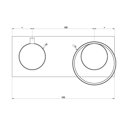 Immagine di Gessi ANELLO miscelatore a parete, 2 uscite, con deviatore automatico bagno/doccia, senza corpo incasso, finitura cromo 63379#031