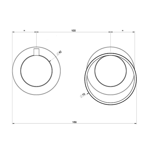 Immagine di Gessi ANELLO miscelatore a parete, 2 uscite, con deviatore automatico bagno/doccia, senza corpo incasso, finitura cromo 63380#031