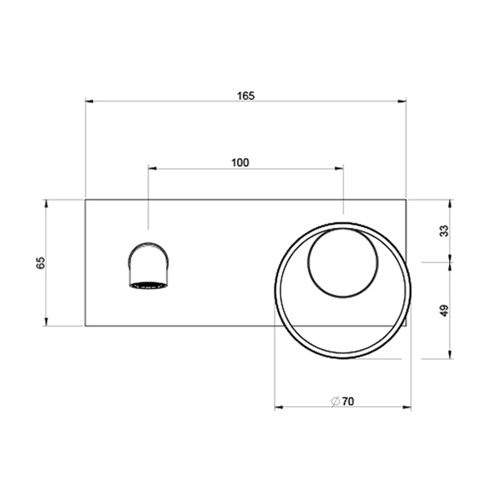 Immagine di Gessi ANELLO miscelatore lavabo a parete P.17 cm, senza scarico, finitura cromo 63388#031