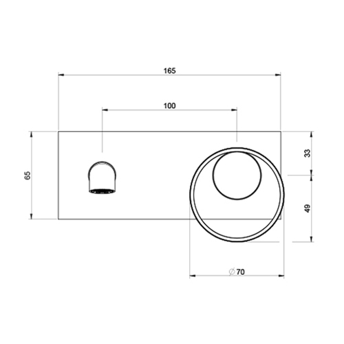 Immagine di Gessi ANELLO miscelatore lavabo a parete P.21 cm, senza scarico, finitura black metal brushed PVD 63389#707