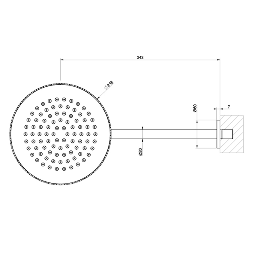 Immagine di Gessi ANELLO soffione a parete orientabile, finitura copper brushed PVD 63448#708