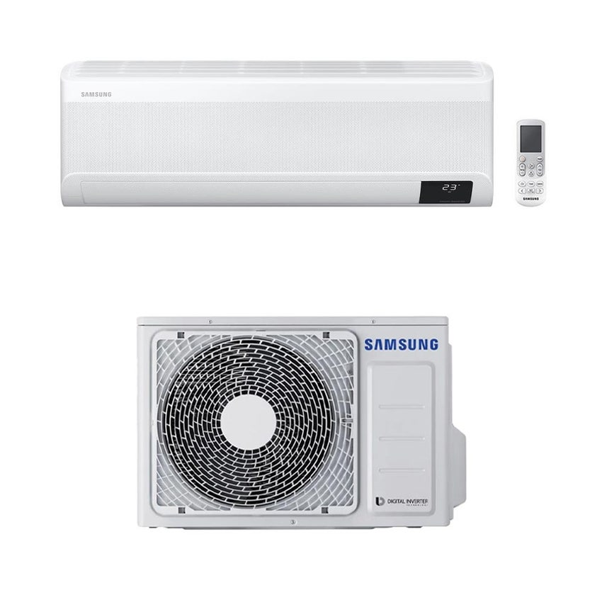 Immagine di Samsung PARETE WINDFREE DELUXE R32 Climatizzatore a parete monosplit inverter | unità esterna 3.5 kW unità interna 12000 BTU AC035RXADKG/EU+AC035TNXDKG/EU