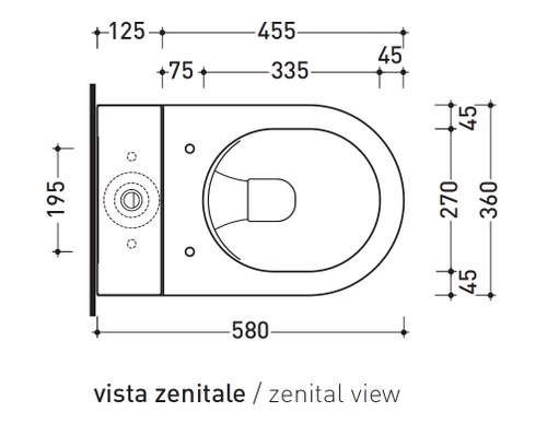 Immagine di Flaminia APP PLUS vaso monoblocco, con sistema goclean®, senza sedile, per ristrutturazioni, colore bianco finitura lucido AP116RG