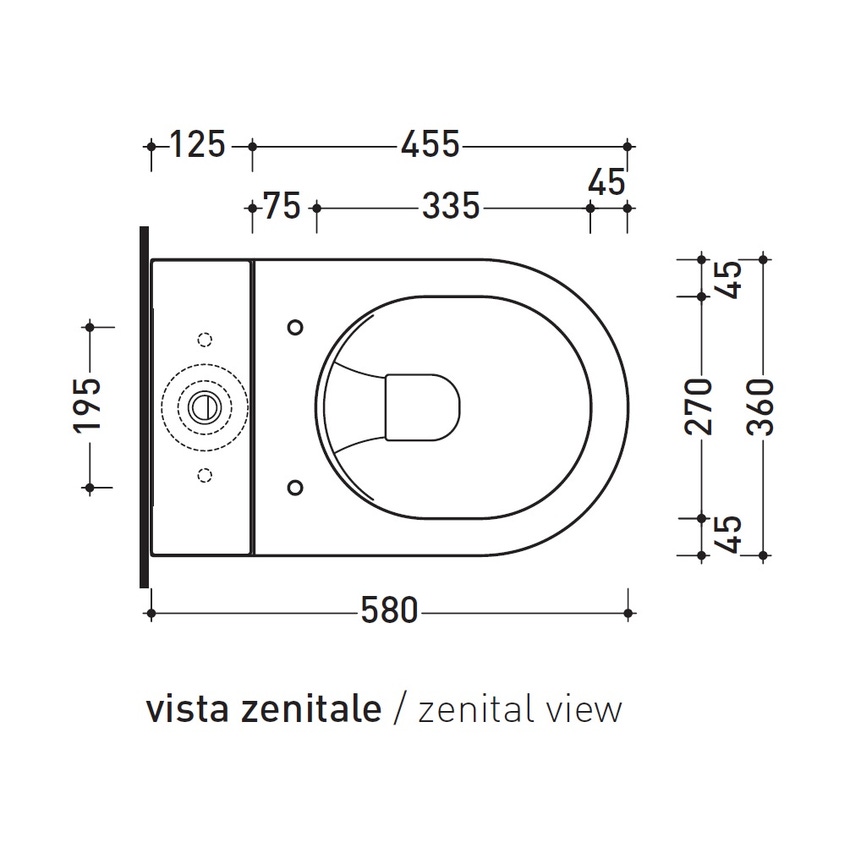 Immagine di Flaminia APP PLUS vaso monoblocco, con sistema goclean®, senza sedile, per ristrutturazioni, colore bianco finitura lucido AP116RG