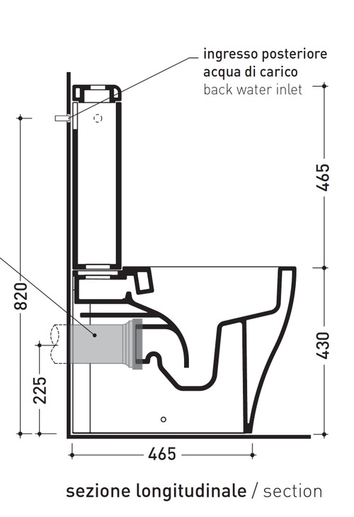 Immagine di Flaminia APP PLUS vaso monoblocco, con sistema goclean®, senza sedile, per ristrutturazioni, colore bianco finitura lucido AP116RG