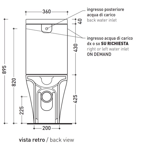 Immagine di Flaminia APP PLUS vaso monoblocco, con sistema goclean®, senza sedile, per ristrutturazioni, colore bianco finitura lucido AP116RG