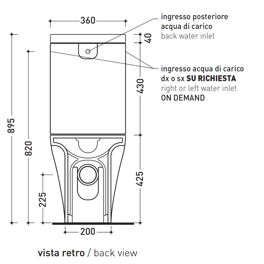 Immagine di Flaminia APP PLUS vaso monoblocco, con sistema goclean®, senza sedile, per ristrutturazioni, colore bianco finitura lucido AP116RG