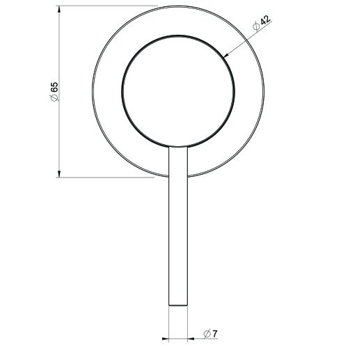 Immagine di Gessi 316 FLESSA comando remoto a parete per lavabo/doccia, 1 uscita, finitura brushed brass PVD 54019#727