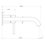 Immagine di Gessi 316 FLESSA miscelatore lavabo a parete P.21 cm, senza scarico, finitura steel brushed 54086#239