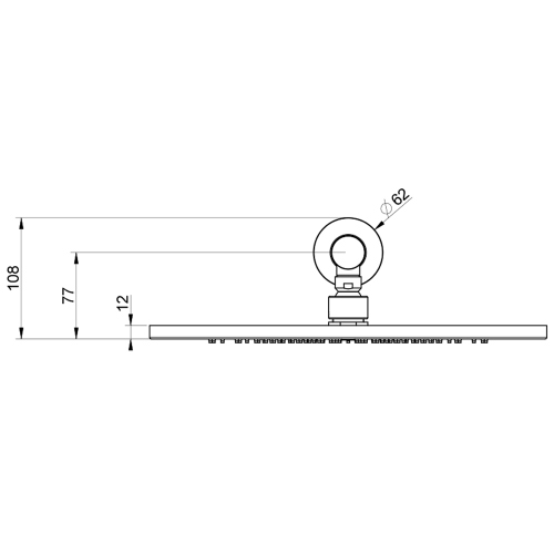 Immagine di Gessi 316 SHOWER soffione a parete orientabile, finitura steel brushed  54148#239