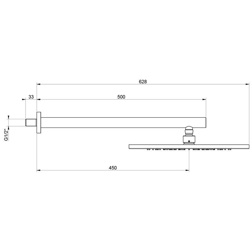 Gessi 54148#239 316 SHOWER soffione a parete orientabile, finitura steel  brushed