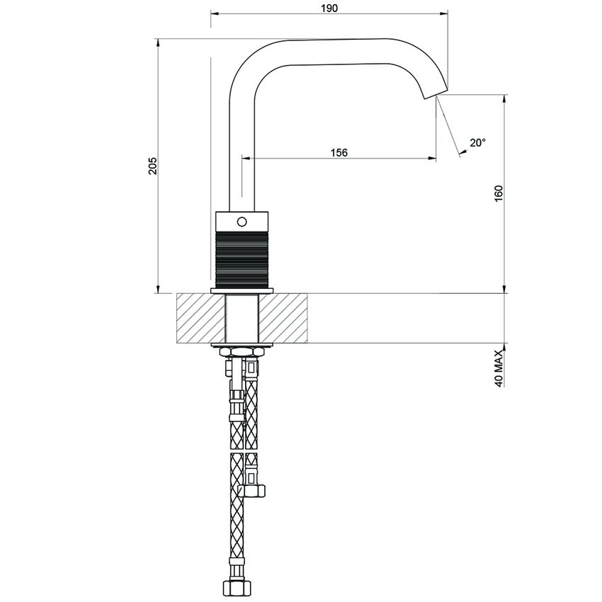 Gessi Trame Gruppo Lavabo H Cm Tre Fori Con Bocca