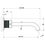 Immagine di Gessi 316 TRAME gruppo lavabo a parete P.19 cm, tre fori, senza scarico, finitura steel brushed 54394#239