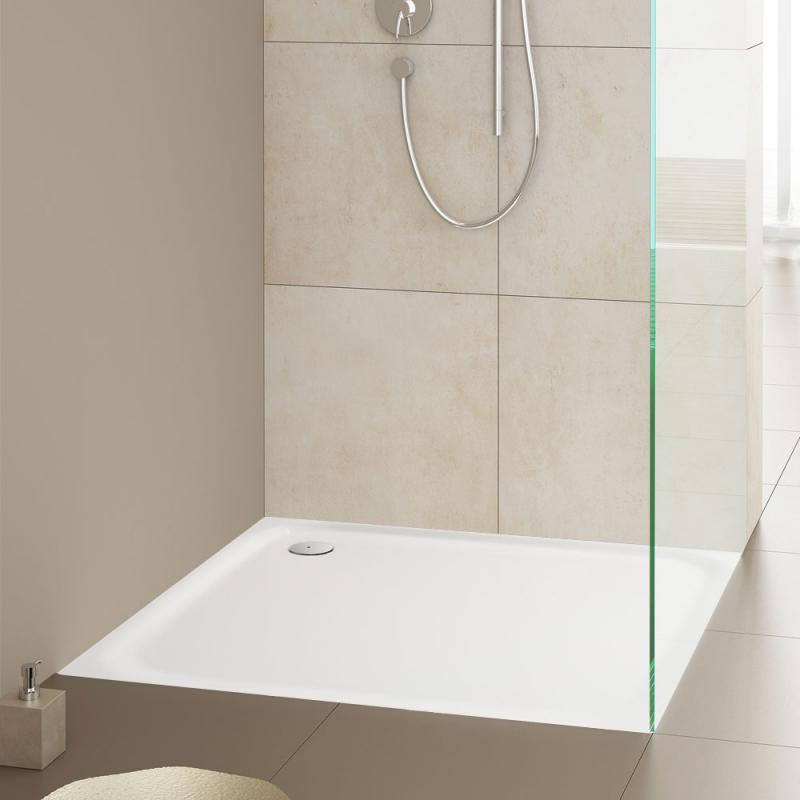 Immagine di Kaldewei SUPERPLAN piatto doccia rettangolare L.170 P.75 cm, con supporto in polistirolo, in acciaio smaltato, colore bianco alpino 431148040001