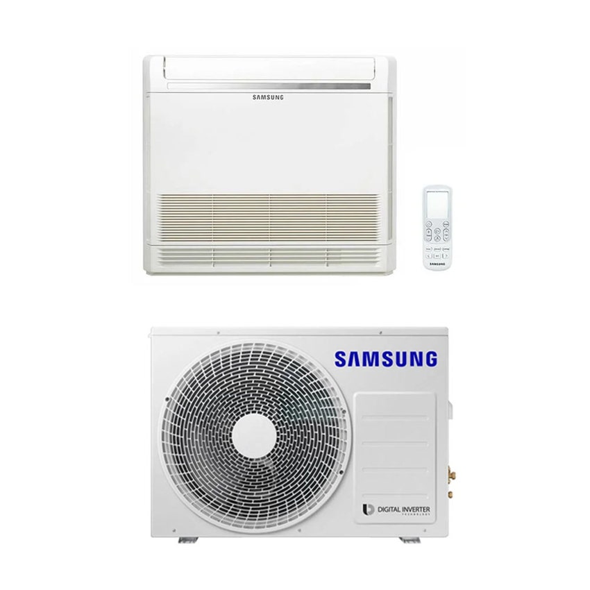 Immagine di Samsung CONSOLE R32 Climatizzatore a pavimento monosplit inverter | unità esterna 5 kW unità interna 18000 BTU AC052RXADKG/EU+AC052RNJDKG/EU