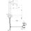 Immagine di Gessi 316 FLESSA miscelatore lavabo H.30 cm, con scarico e flessibili di collegamento, finitura steel brushed  54003#239