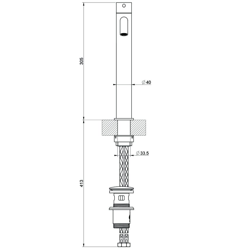 Gessi Flessa Miscelatore Lavabo H Cm Con Scarico E