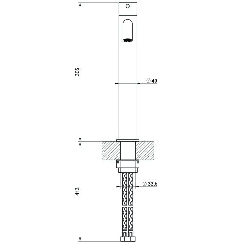 Gessi Flessa Miscelatore Lavabo H Cm Senza Scarico Con Flessibili Di