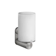 Immagine di Gessi 316 ACCESSORI porta bicchiere a parete bianco, finitura steel brushed 54707#239