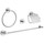 Grohe Essentials Set accessori (4 in 1) per il bagno padronale, finitura cromata, fissaggio nascosto 40776001