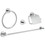 Immagine di Grohe Essentials Set accessori (4 in 1) per il bagno padronale, finitura cromata, fissaggio nascosto 40776001